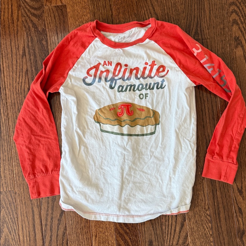 Size 6/7 Peek Pi Red and White Graphic Tee